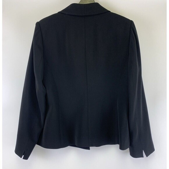 BOGO Kasper A.S.L. Skirt Suit Black Blazer Button Straight Knee Pencil Womens 10 - Picture 5 of 16